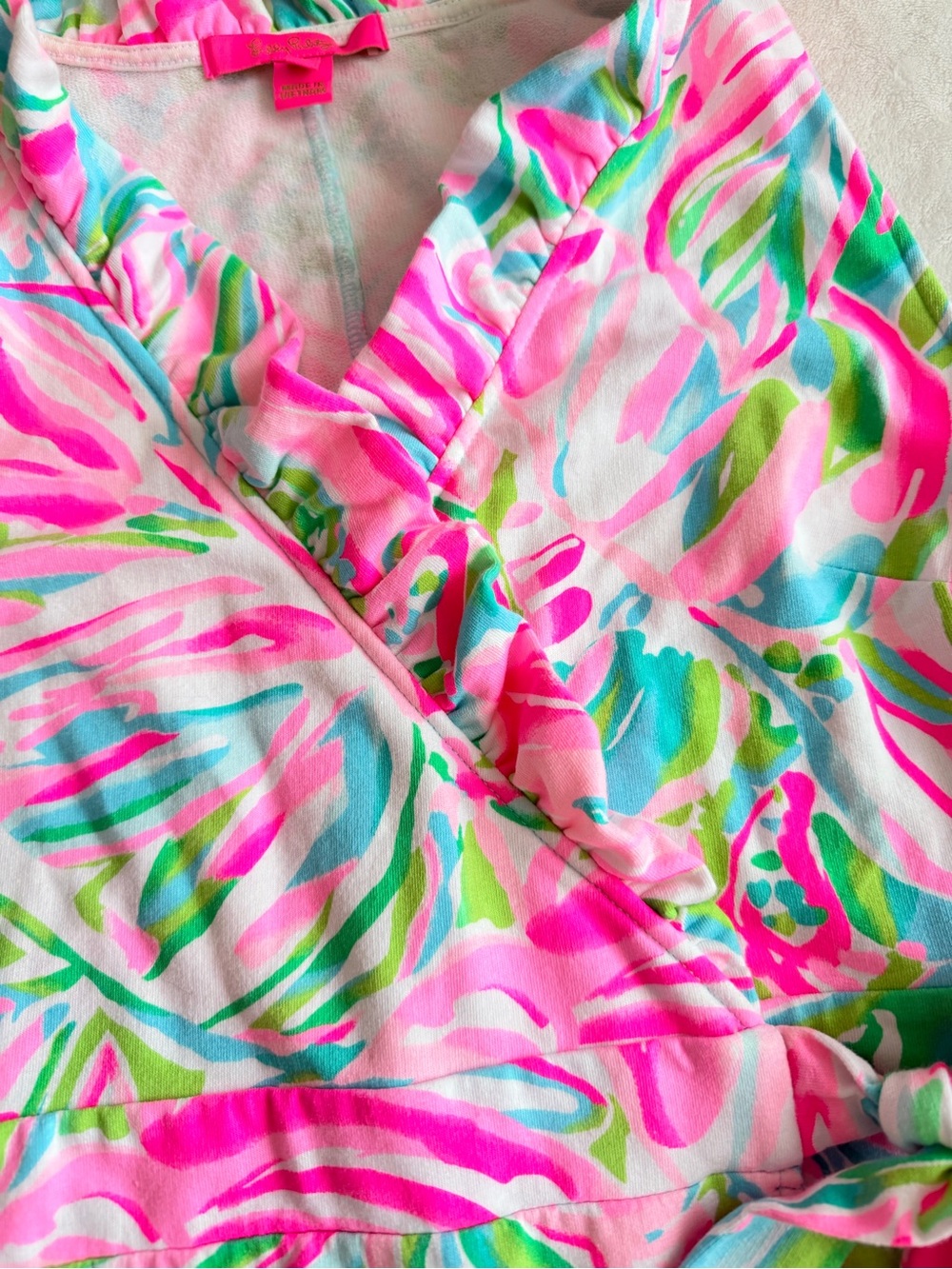Lilly Pulitzer Romee Multi Croc My World Pattern Wrap Dress - Picture 3 of 10
